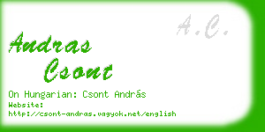 andras csont business card